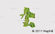 Satellite 3D Map of Akan Bowire, cropped outside