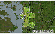 Satellite 3D Map of Akan Bowire, darken