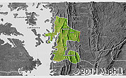 Satellite 3D Map of Akan Bowire, desaturated