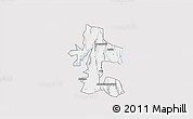 Silver Style 3D Map of Akan Bowire, single color outside