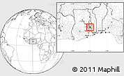 Blank Location Map of Akan Bowire