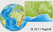 Physical Location Map of Akan Bowire