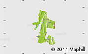 Physical Map of Akan Bowire, cropped outside