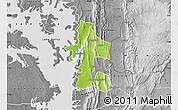 Physical Map of Akan Bowire, desaturated
