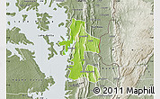 Physical Map of Akan Bowire, semi-desaturated