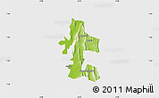 Physical Map of Akan Bowire, single color outside