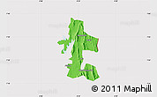 Political Map of Akan Bowire, cropped outside