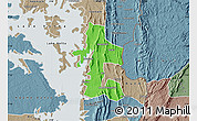 Political Map of Akan Bowire, semi-desaturated