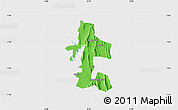 Political Map of Akan Bowire, single color outside
