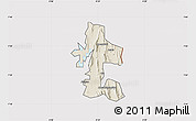 Shaded Relief Map of Akan Bowire, cropped outside