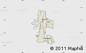 Shaded Relief Map of Akan Bowire, single color outside