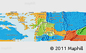 Physical Panoramic Map of Akan Bowire, political outside