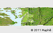 Physical Panoramic Map of Akan Bowire, satellite outside