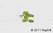 Satellite Panoramic Map of Akan Bowire, cropped outside