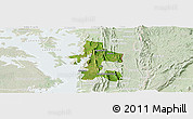 Satellite Panoramic Map of Akan Bowire, lighten