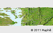 Satellite Panoramic Map of Akan Bowire