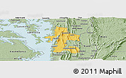 Savanna Style Panoramic Map of Akan Bowire