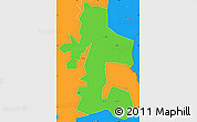 Political Simple Map of Akan Bowire