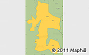 Savanna Style Simple Map of Akan Bowire