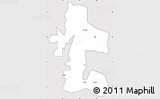 Silver Style Simple Map of Akan Bowire, cropped outside