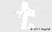 Silver Style Simple Map of Akan Bowire, single color outside