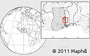 Blank Location Map of Akan Wawa, highlighted country, highlighted parent region