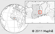 Blank Location Map of Akan Wawa, highlighted country