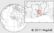Blank Location Map of Akan Wawa