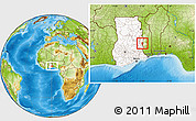 Physical Location Map of Akan Wawa, highlighted country