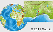Physical Location Map of Akan Wawa
