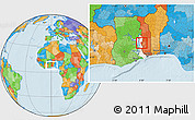 Political Location Map of Akan Wawa, highlighted parent region
