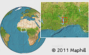 Satellite Location Map of Akan Wawa
