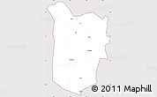 Classic Style Simple Map of Akan Wawa, cropped outside