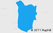 Political Simple Map of Akan Wawa, single color outside