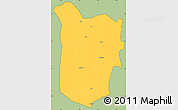 Savanna Style Simple Map of Akan Wawa, cropped outside