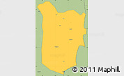 Savanna Style Simple Map of Akan Wawa