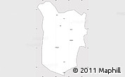 Silver Style Simple Map of Akan Wawa, cropped outside