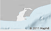 Gray 3D Map of Anlo, single color outside