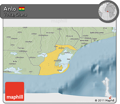 Savanna Style 3D Map of Anlo