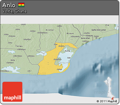 Savanna Style 3D Map of Anlo