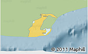 Savanna Style 3D Map of Anlo, single color outside