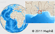 Shaded Relief Location Map of Anlo