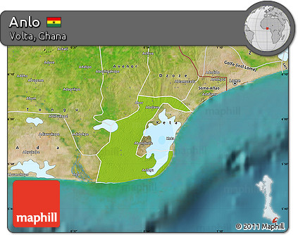 Physical Map of Anlo, satellite outside