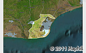 Satellite Map of Anlo, darken