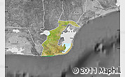Satellite Map of Anlo, desaturated