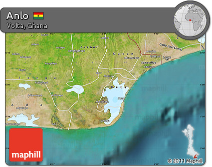 Satellite Map of Anlo