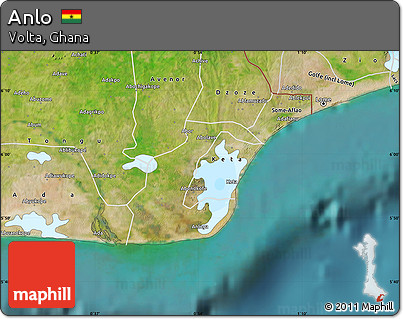 Satellite Map of Anlo