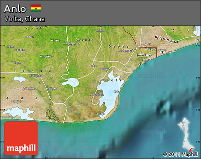 Satellite Map of Anlo