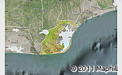 Satellite Map of Anlo, semi-desaturated