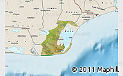 Satellite Map of Anlo, shaded relief outside
